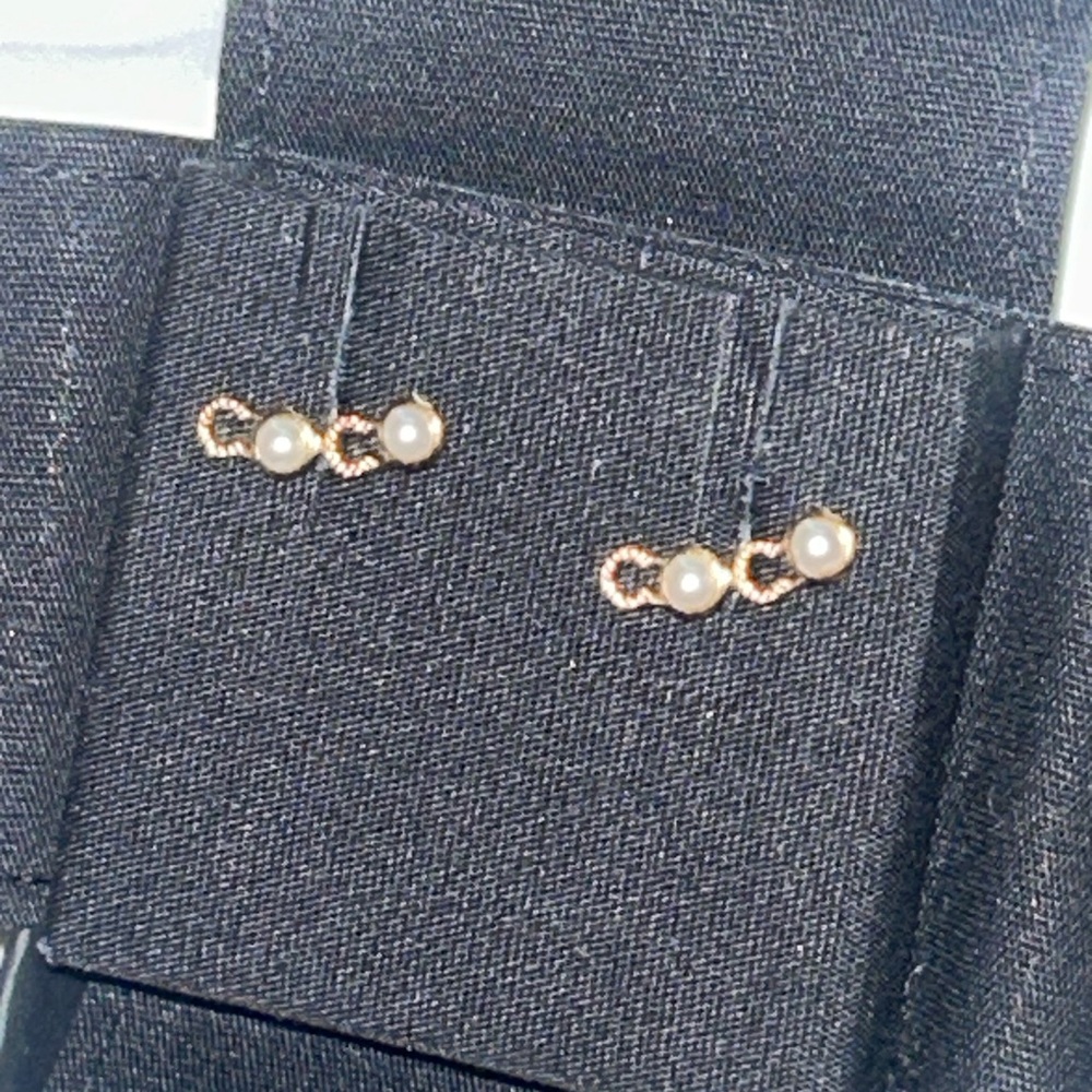 Chanel Coco Script Stud Earrings - image 5